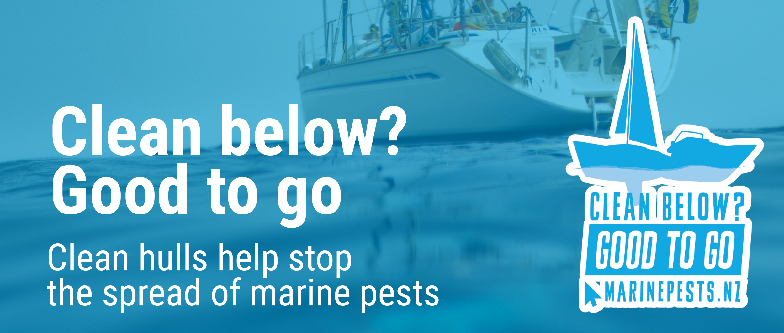 Banner image of a sign saying clean below good to go