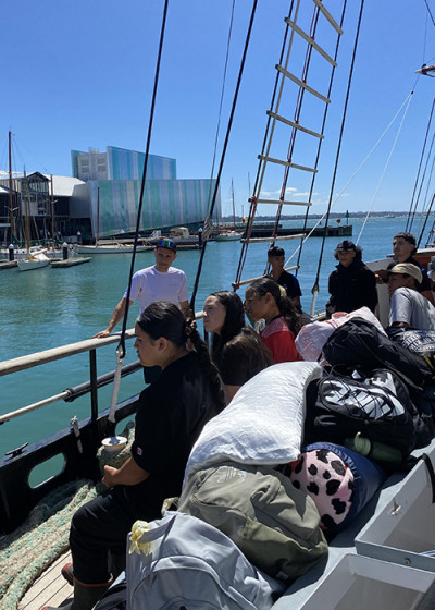 Image of kids on a yacht