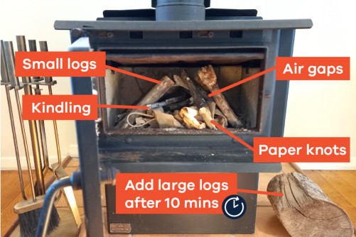Diagram of fireplace 